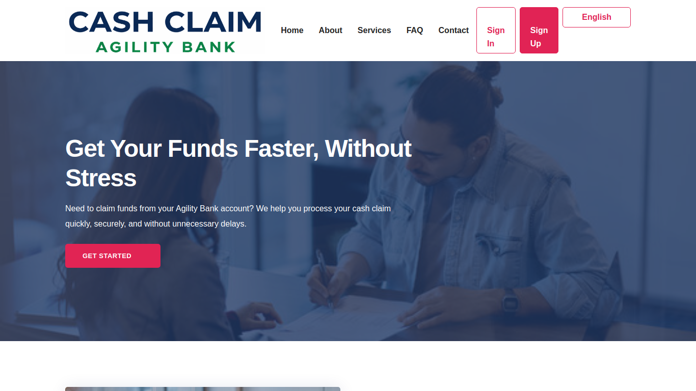 Archived capture of cashclaimagilitybank.com, a website assessed as fraudulent.