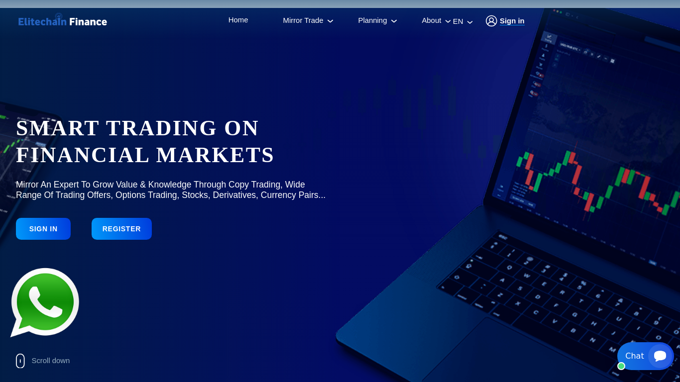 Archived capture of elitechain-finance.xyz, a website assessed as fraudulent.