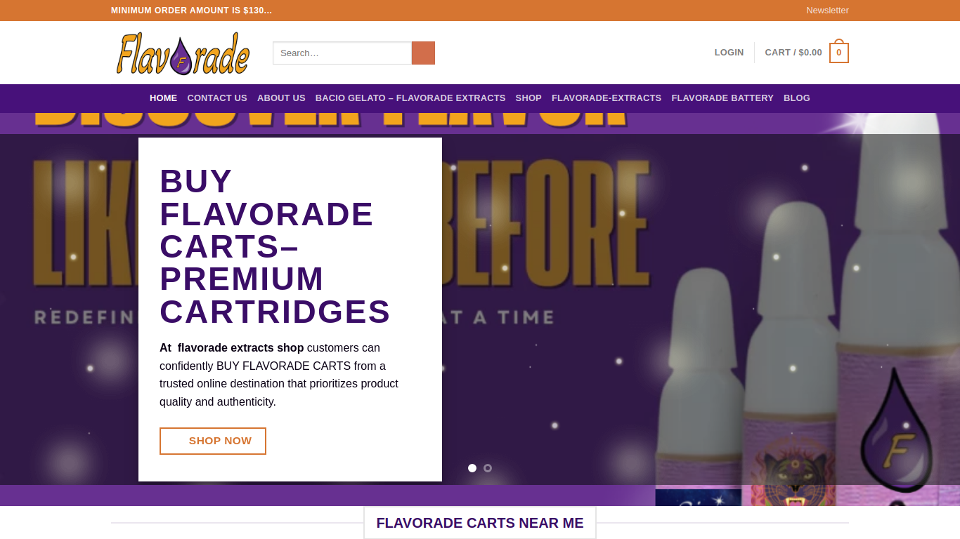Archived capture of flavoradeextractsshop.com, a website assessed as fraudulent.